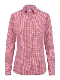 Karierte Bluse Damen Rot/Weiß